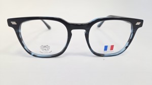 Okulary męskie Saint Cliq Choisy le Rol – niebieskie okulary unisex z nakładkami przeciwsłonecznymi 