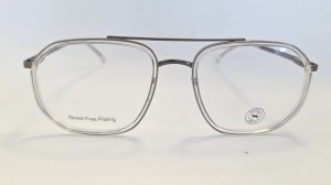 Me Gusta ST1228 – okulary męskie aviator gun metal z transparentną oprawą 