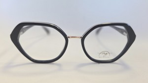 Oprawy damskie Me Gusta MG 2050 - damskie okulary w szarościach z złotymi detalami 