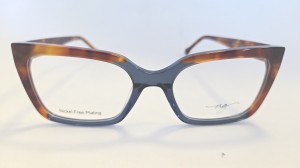  Me Gusta MG2103 - damskie okulary w kształcie kociego oka, szylkretowo-niebieskie 