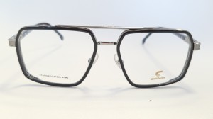 Carrera 1146 – srebrno-czarne męskie okulary korekcyjne typu aviator