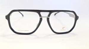 Carrera C23 - damskie okulary korekcyjne typu aviator, czarne ze srebrem