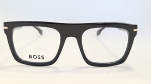 BOSS 1597 – czarne geometryczne okulary męskie