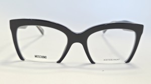 Moschino MOS654 – damskie okulary w kształcie kociego oka z otwartą dolną częścią oprawy 