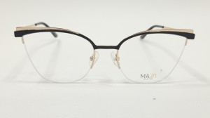 Massi FLAIRY40 - damskie okulary kocie oko w złoto-czarnej odsłonie