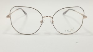 Massi FLAIRY RING26 – damskie okulary metalowe w złocie i szarości