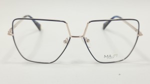 Massi MW256 - złoto-granatowe okulary damskie w kształcie motyla